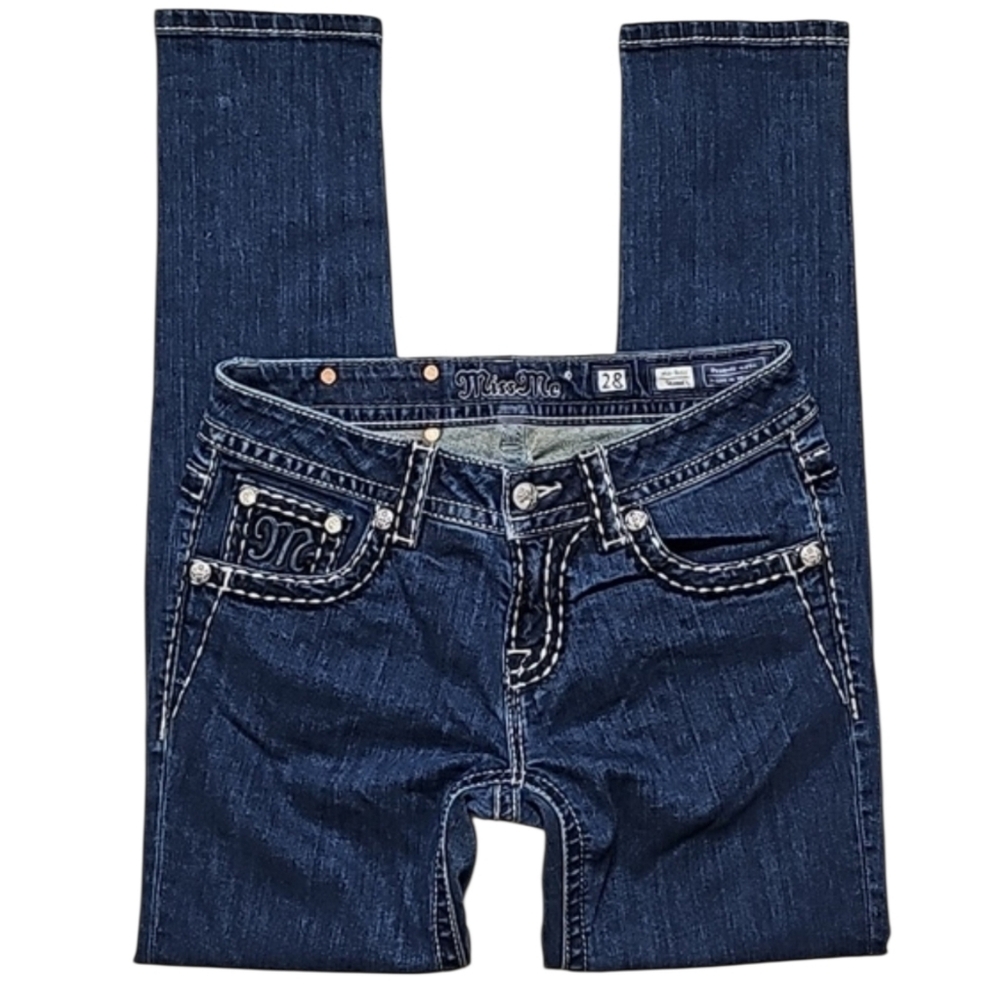 Miss Me Mid-Rise Skinny Jeans. Women's: Waist 28x30 Inseam. - Picture 3 of 11